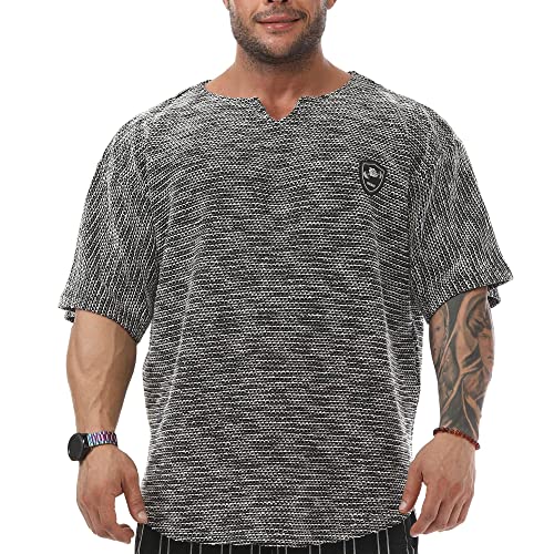 BGSM Extreme Sportswear Ragtop Rag Top Gym Fitness Sport T-Shirt Fitness Bodybuilding Herren halbarm 3323 schwarz 3XL von BGSM