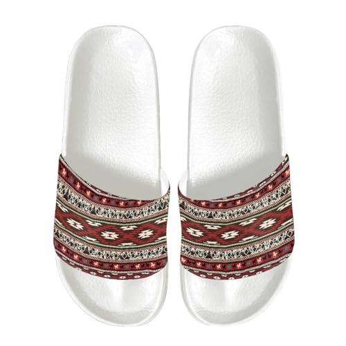 BGYFJYN Damen-Duschpantoffeln, Slipper, Pantoffeln, rutschfeste Gummisohle, Flip-Flops, Southwest Red Aztec Indianer, 41 EU BGYFJYN Damen-Duschpantoffeln, Slipper, Pantoffeln, rutschfeste Gummisohle, Flip-Flops, Southwest Red Aztec Indianer, 41 EU von BGYFJYN