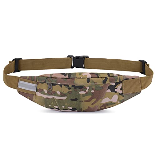 Bauchtasche für Damen Herren, Brusttasche der Männer Mode Crossbody Bumbbag Taille Fanny-Packung for Laufen Radfahren Taille Tasche Sport Taille Pack Geld Hüfttasche Beutel(Army Green Camouflage) von BHBYAFASH