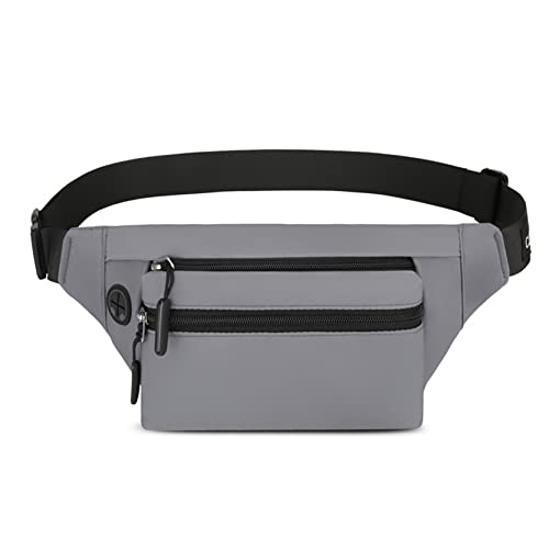 Bauchtasche für Damen Herren, Bumbebeutel Taille Fanny Pack for Frauen Brusttasche Einfache Geld Hüfttasche Beutel Vollfarbige Farbe for Laufendes Wandern Camping Training Radfahren(Dunkelgrau) von BHBYAFASH