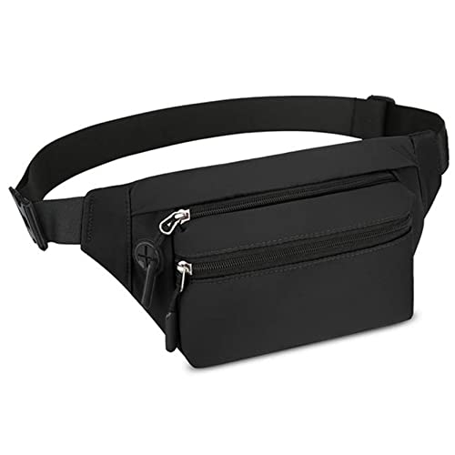 Bauchtasche für Damen Herren, Bumbebeutel Taille Fanny Pack for Frauen Brusttasche Einfache Geld Hüfttasche Beutel Vollfarbige Farbe for Laufendes Wandern Camping Training Radfahren(Schwarz) von BHBYAFASH