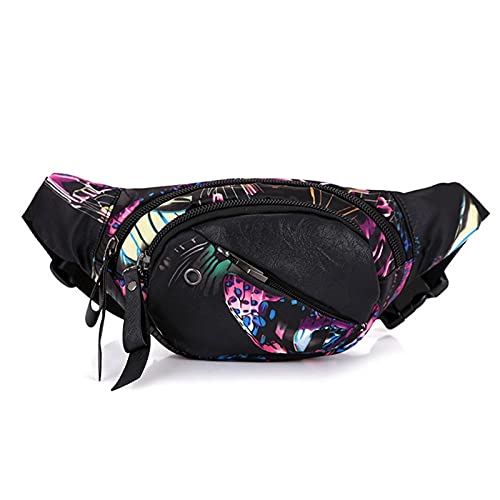 Bauchtasche für Damen Herren, Frauen Männer Mode Wasserdicht Fanny Hüfttasche Workout Übung Handytasche Tasche für Laufen Radfahren Wandern Wandern Radfahren(Butterfly Pattern) von BHBYAFASH