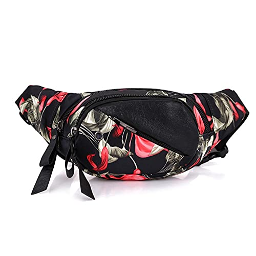 Bauchtasche für Damen Herren, Frauen Männer Mode Wasserdicht Fanny Hüfttasche Workout Übung Handytasche Tasche für Laufen Radfahren Wandern Wandern Radfahren(Morning Glory Prints) von BHBYAFASH