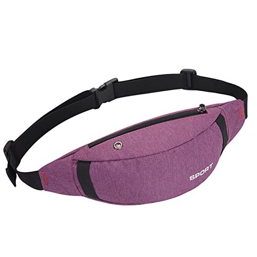 Bauchtasche für Damen Herren, Große Kapazität Taille Fanny Pack, Männer Sport Taille Pack Bumbeutel wasserdichte Taille Sack Crossbody Bag zum Laufenden Wandern Camping(Lila) von BHBYAFASH