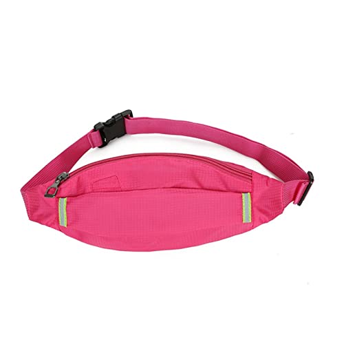 Bauchtasche für Damen Herren, Mode Wasserdicht Fanny Hüfttasche Workout Übung Handytasche Gürteltasche zum Laufen Radfahren Spazierengehen Wandern Radfahren(Fuchsie) von BHBYAFASH