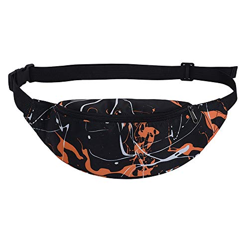 Bauchtasche für Damen Herren, Unisex Casual Fashion Fanny Hüfttasche Leichte Handytasche Gürteltasche Geldsack for Übung Joggen Laufen Radfahren Spazierengehen Wandern Radfahren(Orange) von BHBYAFASH