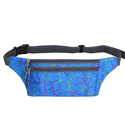 hüfttasche Herren, Laufen Taille Packtasche Slim Fanny Pack Verstellbare Band Outdoor Sports Bum Bag for Reise Lässige Wandern Radfahren Camping Klettern(Blue Spider Web) von BHBYAFASH