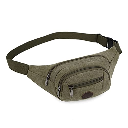 hüfttasche Herren, Unisex Fanny Hüfttasche Verstellbarer Gurt Reise Tragbar Camping Lässig Laufen Wandern Radfahren Outdoor Sport Gürteltasche Geschenk(Armeegrün) von BHBYAFASH