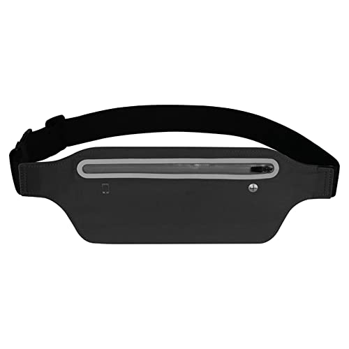 hüfttasche Herren, Unisex Slim Running Gürtel Leichte Fanny Pack Reißverschluss Taille Packung Verstellbare Gürtel Taille Tasche Reise Laufen Radfahren Bum Bag Beutel(Schwarz) von BHBYAFASH