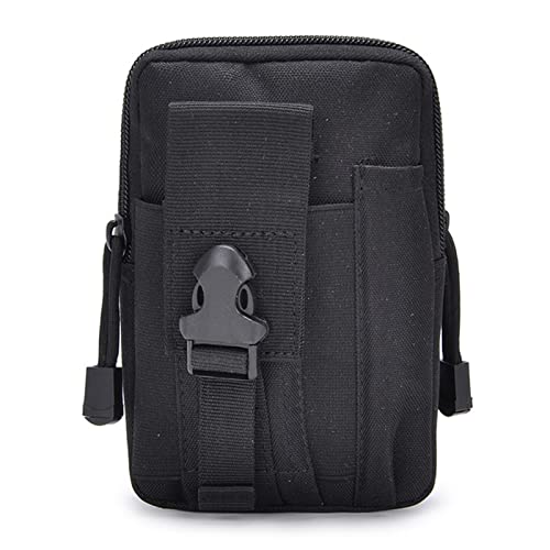 hüfttasche Herren, Universal Outdoor Gürteltasche Handy-Halter-Beutel-Geldbörse kampierende Radfahren Laufen Gürtel-Arm-Beutel(Solid Black) von BHBYAFASH