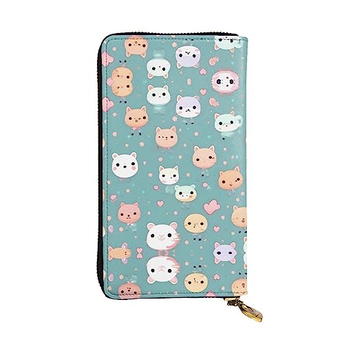 BHCASE Cute Fox Leder Lange Clutch Geldbörse – 19 x 10 cm Bequem Leicht Wasserdicht Langlebig Schön, Schwarz, Einheitsgröße, Schwarz , Einheitsgröße von BHCASE