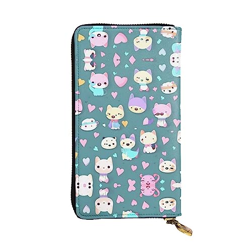 BHCASE Cute Little Fox Leder Lange Clutch Geldbörse – 19 x 10 cm Bequem Leicht Wasserdicht Langlebig Schön, Schwarz, Einheitsgröße, Schwarz , Einheitsgröße von BHCASE