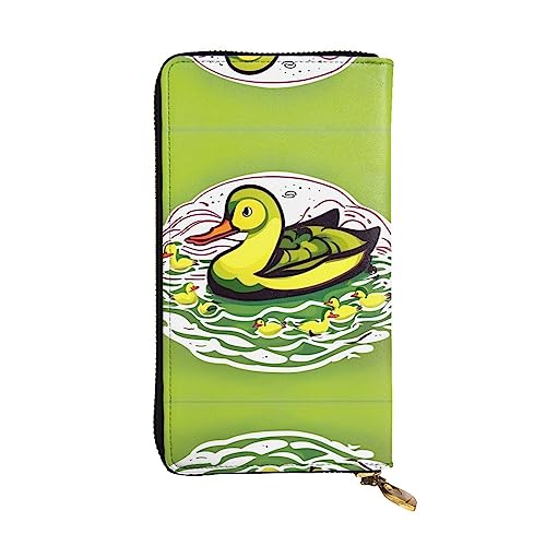 BHCASE Duck Flock Game Leder Lange Clutch Geldbörse – 19 x 10 cm bequem leicht wasserdicht langlebig schön, schwarz, Einheitsgröße, Schwarz , Einheitsgröße von BHCASE