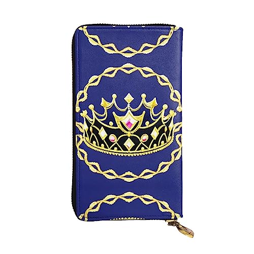 BHCASE Fantasy Tiara Leder Lange Clutch Geldbörse – 19 x 10 cm bequem leicht wasserdicht langlebig schön, schwarz, Einheitsgröße, Schwarz , Einheitsgröße von BHCASE