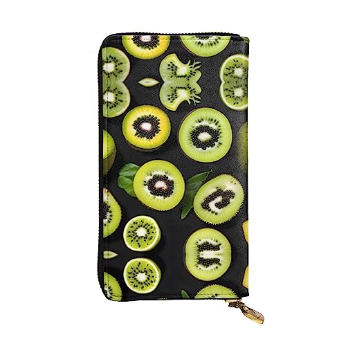 BHCASE Lange Clutch aus Kiwi-Leder, 19 x 10 cm, bequem, leicht, wasserdicht, langlebig, schön, schwarz, Einheitsgröße, Schwarz , Einheitsgröße von BHCASE