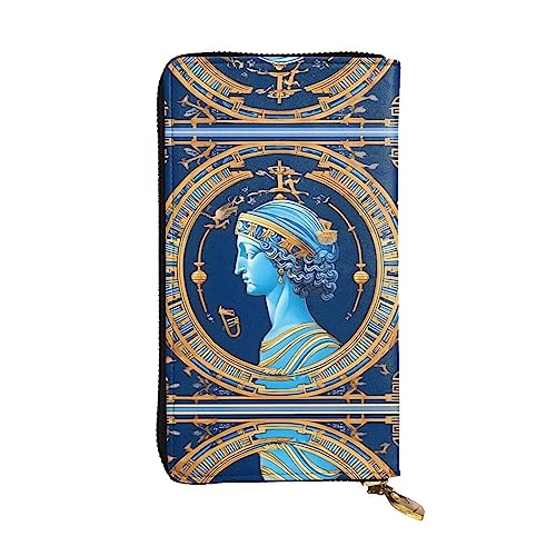 BHCASE Love Goddess Leder-Clutch-Geldbörse, 19 x 10 cm, bequem, leicht, wasserdicht, langlebig, schön, schwarz, Einheitsgröße, Schwarz , Einheitsgröße von BHCASE