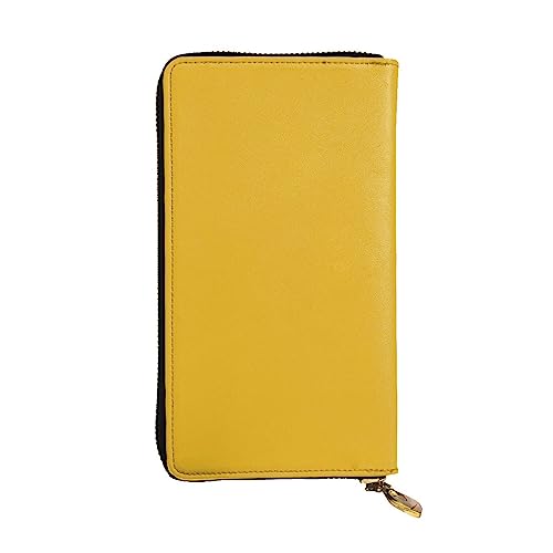 BHCASE Solide Farbe Gold Leder Lange Clutch Brieftasche - 19 x 10 cm Bequem Leicht Wasserdicht Langlebig Schön, Schwarz, Einheitsgröße von BHCASE