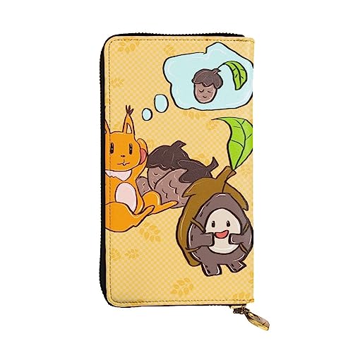 BHCASE Sunflower Seed Squirrel Leather Long Clutch Wallet - 19 x 10 cm Comfortable Lightweight Waterproof Durable Nice, Black, One Size, Schwarz , Einheitsgröße von BHCASE