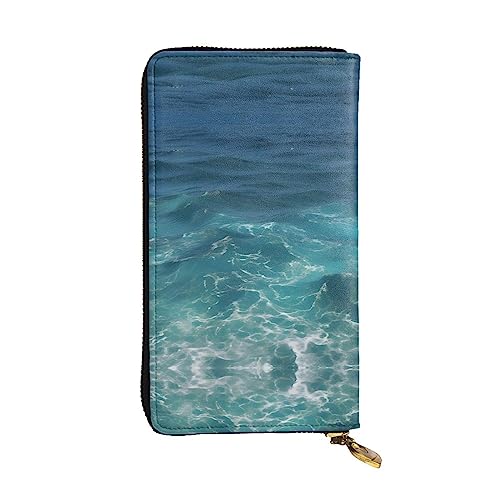 BHCASE The Deep Ocean Lange Clutch aus Leder, 19 x 10 cm, bequem, leicht, wasserdicht, langlebig, schön, schwarz, Einheitsgröße, Schwarz , Einheitsgröße von BHCASE