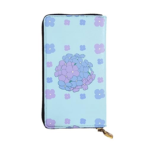 BHCASE Yaxianmu Lange Clutch aus Leder, mit Blumenmuster, 19 x 10 cm, bequem, leicht, wasserdicht, langlebig, schön, schwarz, Einheitsgröße, Schwarz , Einheitsgröße von BHCASE