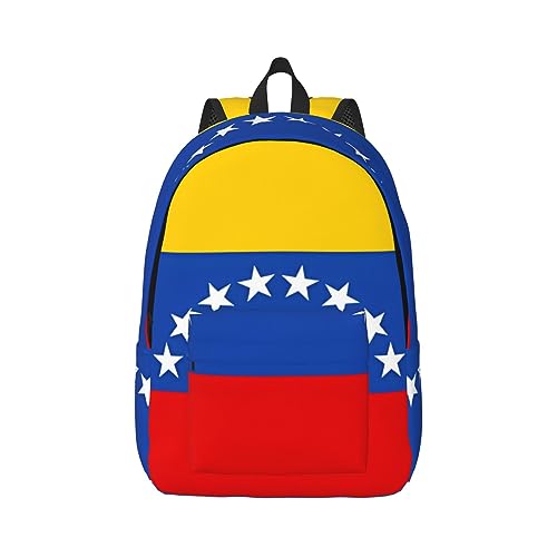 Lässige, leichte Seesack: geeignet für Schulen, Büros, Outdoor-Sportarten für Männer, Frauen und Jugendliche, Flagge von Venezuela-Drucken, Schwarz , S von BHCASE