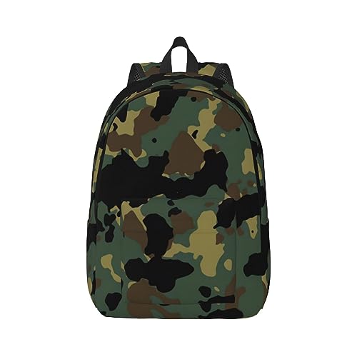 Lässige leichte Seesack: geeignet für Schulen, Büros, Outdoor-Sportarten für Männer, Frauen und Jugendliche, Camouflage-Muster-Drucke, Schwarz , M von BHCASE