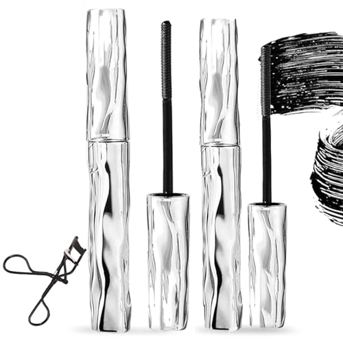 Settle Get Mascara Eisenstab, 3d Curling Wimpern Eisen Mascara, Smugge Resistant & Langlebig & Schweißfest, für Mutter, Mädchen, Frau (Schwarz,2PCS) von BHFMYK