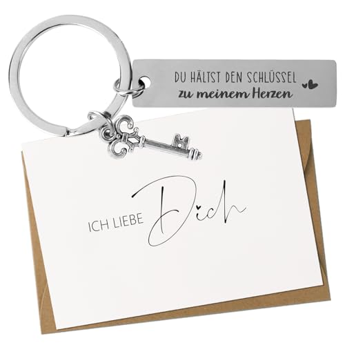 BHGT Liebe Geschenk für Ihn Ich Liebe Dich Schlüsselanhänger Partner Geschenk für sie Liebesgeschenke für Männer Frauen Valentinstagsgeschenk Jahrestag Geschenk Liebe von BHGT