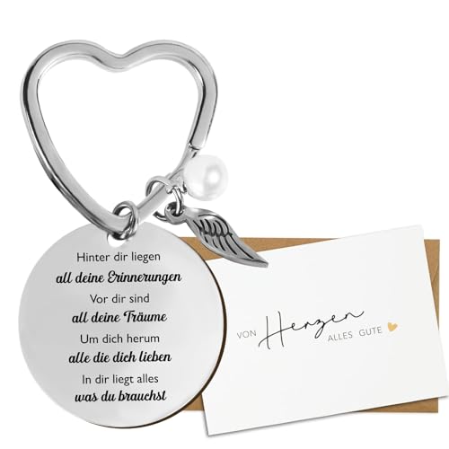 BHGT Glücksbringer Prüfung Abitur Geburtstagsgeschenk Schlüsselanhänger Geschenk zum Geburtstag für Frauen Männer Abschluss Abschiedsgeschenk Kollegen Kollegin Geschenke für Beste Freundin von BHGT