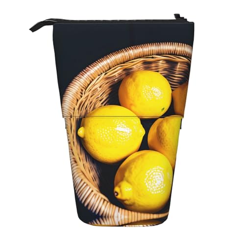 BHHJKK Basket Lemons Teleskop-Federmäppchen, Federmäppchen, Organizer, Schreibwaren, Stifteetui mit Reißverschluss, Schwarz , Einheitsgröße, Federmäppchen BHHJKK Basket Lemons Teleskop-Federmäppchen, Federmäppchen, Organizer, Schreibwaren, Stifteetui mit Reißverschluss, Schwarz , Einheitsgröße, Federmäppchen von BHHJKK