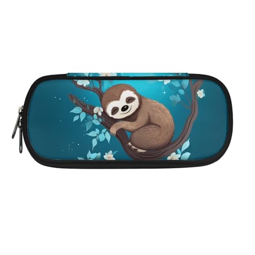 BHHJKK Corgi Federmäppchen für Schulbedarf, Schreibwaren, Organizer, Tasche, großes Federmäppchen für Kinder, Mädchen, Stiftetasche für Studenten, Jungen, Stifthalter, Stiftebeutel, Blumenfaultier, BHHJKK Corgi Federmäppchen für Schulbedarf, Schreibwaren, Organizer, Tasche, großes Federmäppchen für Kinder, Mädchen, Stiftetasche für Studenten, Jungen, Stifthalter, Stiftebeutel, Blumenfaultier, von BHHJKK
