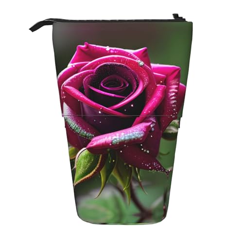BHHJKK Dew Rose Teleskop-Federmäppchen, Federmäppchen, Organizer, Schreibwaren, Stifteetui mit Reißverschluss, Schwarz , Einheitsgröße, Federmäppchen BHHJKK Dew Rose Teleskop-Federmäppchen, Federmäppchen, Organizer, Schreibwaren, Stifteetui mit Reißverschluss, Schwarz , Einheitsgröße, Federmäppchen von BHHJKK