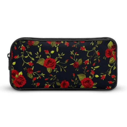 BHHJKK Federmäppchen, Stiftetasche, niedlicher Kuhdruck, rosa Schreibwaren-Organizer mit Reißverschluss, große Kapazität, Make-up-Kosmetiktasche für Büro, Reisen, Damen und Herren, Stil (139), von BHHJKK