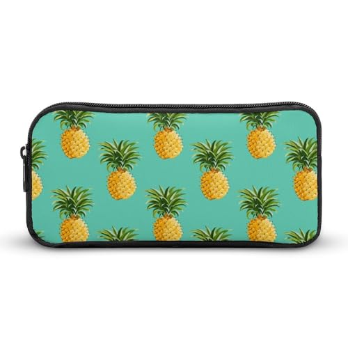 BHHJKK Federmäppchen, stilvolle tropische Ananas-Federtasche, Stifttasche für Damen und Herren, tragbare Büro-Make-up-Kosmetiktasche, große Kapazität, Schreibwaren-Organisation, Stil (532), von BHHJKK