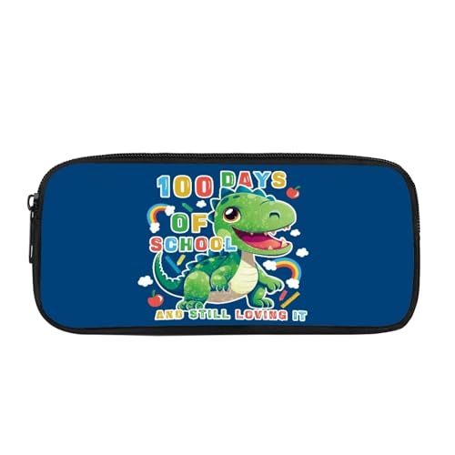 BHHJKK Federmäppchen mit Aufschrift "Fire Soccer Nursing School Essentials", ästhetisch, leicht, stilvoll, klein, Bürobedarf, Schwarz, Niedlicher Dinosaurier., Einheitsgröße, Federmäppchen von BHHJKK