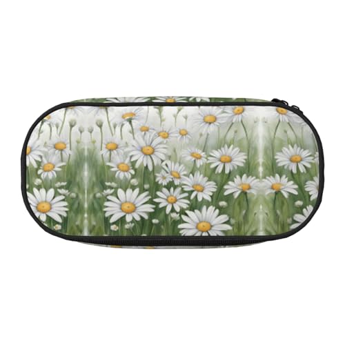 BHHJKK Federmäppchen mit Gänseblümchen-Aufdruck, Nylon, mit Reißverschluss, für Make-up-Pinsel, Büro, Herren, Damen, Erwachsene, Weiß, Siehe Abbildung, Einheitsgröße, Federmäppchen BHHJKK Federmäppchen mit Gänseblümchen-Aufdruck, Nylon, mit Reißverschluss, für Make-up-Pinsel, Büro, Herren, Damen, Erwachsene, Weiß, Siehe Abbildung, Einheitsgröße, Federmäppchen von BHHJKK