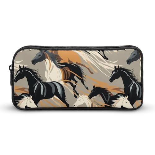 BHHJKK Federmäppchen mit Pferdemuster, großes Federmäppchen, Stifttasche, Reißverschluss, Stift-Organizer, Make-up-Tasche für Damen und Herren, Siehe Abbildung, Einheitsgröße, Federmäppchen BHHJKK Federmäppchen mit Pferdemuster, großes Federmäppchen, Stifttasche, Reißverschluss, Stift-Organizer, Make-up-Tasche für Damen und Herren, Siehe Abbildung, Einheitsgröße, Federmäppchen von BHHJKK
