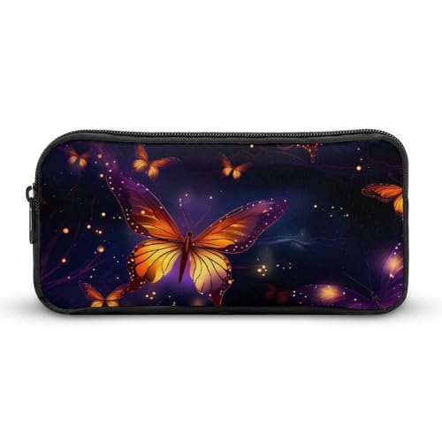 BHHJKK Federmäppchen mit Schmetterlingsmotiv, Sternenhimmel, Galaxie, großes Federmäppchen, Stifttasche, Reißverschluss, Stift-Organizer, Make-up-Tasche für Damen und Herren, Siehe Abbildung, BHHJKK Federmäppchen mit Schmetterlingsmotiv, Sternenhimmel, Galaxie, großes Federmäppchen, Stifttasche, Reißverschluss, Stift-Organizer, Make-up-Tasche für Damen und Herren, Siehe Abbildung, von BHHJKK