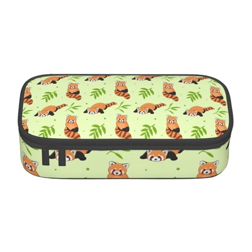 BHHJKK Federmäppchen mit großem Fassungsvermögen, Motiv: roter Panda, Make-up-Tasche, Bürobedarf, Schreibwaren, Stiftebox mit Reißverschluss, Siehe Abbildung, Einheitsgröße, Federmäppchen von BHHJKK