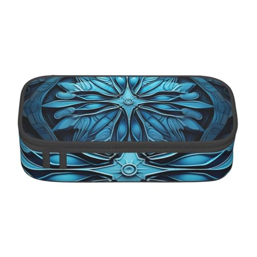 BHHJKK Federmäppchen mit großem Fassungsvermögen, blaues Folk-Kunst-Muster, 1 Druck, Aufbewahrungstasche für Bürobedarf, Siehe Abbildung, Einheitsgröße, Federmäppchen BHHJKK Federmäppchen mit großem Fassungsvermögen, blaues Folk-Kunst-Muster, 1 Druck, Aufbewahrungstasche für Bürobedarf, Siehe Abbildung, Einheitsgröße, Federmäppchen von BHHJKK