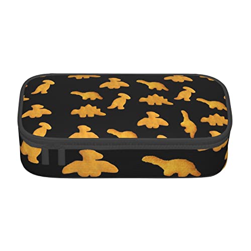 BHHJKK Federmäppchen mit niedlichem Dinosaurier-Huhn-Nuggets-Federmäppchen, großes Fassungsvermögen, niedliches Schreibwaren für Damen, Herren, Erwachsene, Siehe Abbildung, Einheitsgröße, von BHHJKK