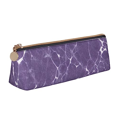 BHHJKK Federmäppchen mit violetten Rosen, dreieckig, PU-Leder, Stifteetui, Aufbewahrungstasche mit Reißverschluss, weiß, Einheitsgröße, Federmäppchen BHHJKK Federmäppchen mit violetten Rosen, dreieckig, PU-Leder, Stifteetui, Aufbewahrungstasche mit Reißverschluss, weiß, Einheitsgröße, Federmäppchen von BHHJKK