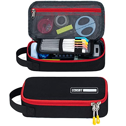 BHHJKK Großes Federmäppchen, ästhetisches Stifteetui mit großem Fassungsvermögen, minimalistische, tragbare Schreibwarentasche mit Griff für Büro-Organizer, ästhetische Federmäppchen, Schwarz , BHHJKK Großes Federmäppchen, ästhetisches Stifteetui mit großem Fassungsvermögen, minimalistische, tragbare Schreibwarentasche mit Griff für Büro-Organizer, ästhetische Federmäppchen, Schwarz , von BHHJKK
