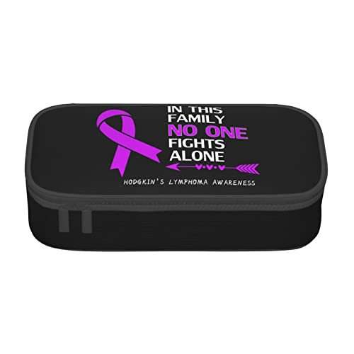 BHHJKK Hodgkin's Lymphoma Awareness Month in September We Wear Violet Pencil Case Large Capacity Pencil Box Pouch Cute Stationary for Women Men Adult, Siehe Abbildung, Einheitsgröße, Federmäppchen von BHHJKK