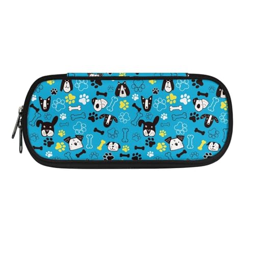 BHHJKK Hunde-Federmäppchen, blau, große Kapazität, Reißverschluss, tragbare Stifttasche für Studenten, Frauen, niedliche Make-up-Tasche, Organizer für Schule, Büro, Hundeblau, Einheitsgröße, BHHJKK Hunde-Federmäppchen, blau, große Kapazität, Reißverschluss, tragbare Stifttasche für Studenten, Frauen, niedliche Make-up-Tasche, Organizer für Schule, Büro, Hundeblau, Einheitsgröße, von BHHJKK