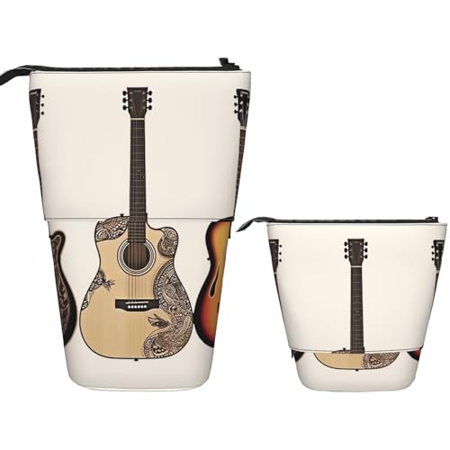 BHHJKK Khiry Stehendes Federmäppchen, Stifthalter, graue Steine, Bild, Teleskop-Schreibwarenetui für Büro, Stand-up-Organizer, einziehbares Federmäppchen, Stifteetui, Stifthalter für Arbeit, 7 × 14,5 von BHHJKK