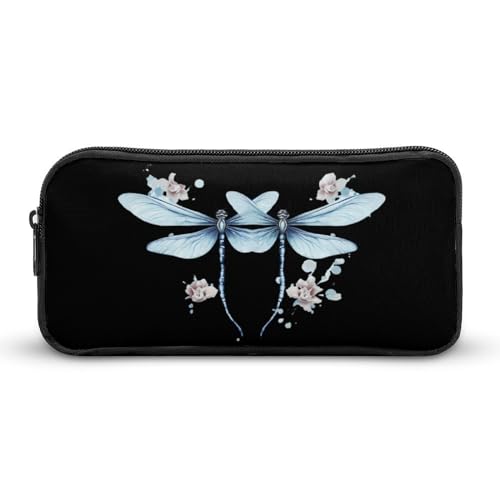 BHHJKK Libellen-Federmäppchen, großes Federmäppchen, Stifttasche, Reißverschluss, Stift-Organizer, Make-up-Tasche für Damen und Herren, Siehe Abbildung, Einheitsgröße, Federmäppchen von BHHJKK
