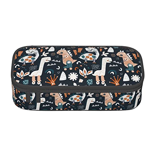 BHHJKK Lustiges Cartoon-Dinosaurier-Federmäppchen, große Kapazität, Federmäppchen, niedliches Schreibwaren für Damen, Herren, Erwachsene, Siehe Abbildung, Einheitsgröße, Federmäppchen von BHHJKK