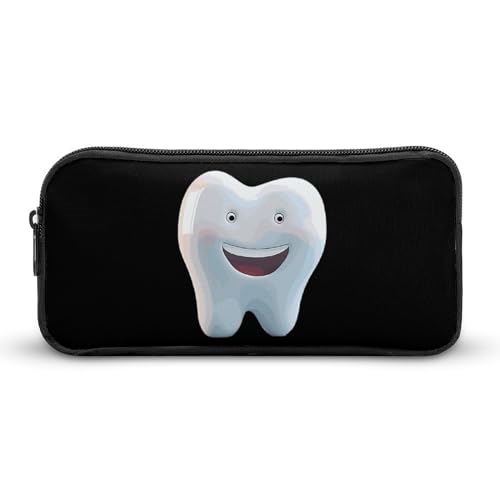 BHHJKK Mäppchen mit lächelnden Zähnen große Federmäppchen Federmäppchen mit Reißverschluss Make-up Organizer für Damen Männer, Wie auf dem Bild gezeigt, One Size Federmäppchen, Wie das Bild zeigt, von BHHJKK