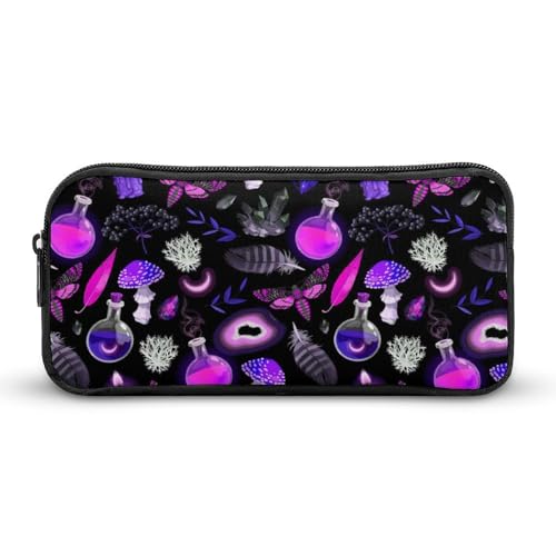 BHHJKK Modisches Federmäppchen mit blauem Himmel, Camouflage, Boho, Sonne, Mond, großes Fassungsvermögen, für Damen und Herren, tragbare Schreibwaren, zum Organisieren von Make-up, Kosmetiktasche, von BHHJKK